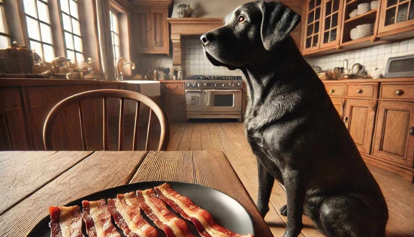 dogs eat bacon
