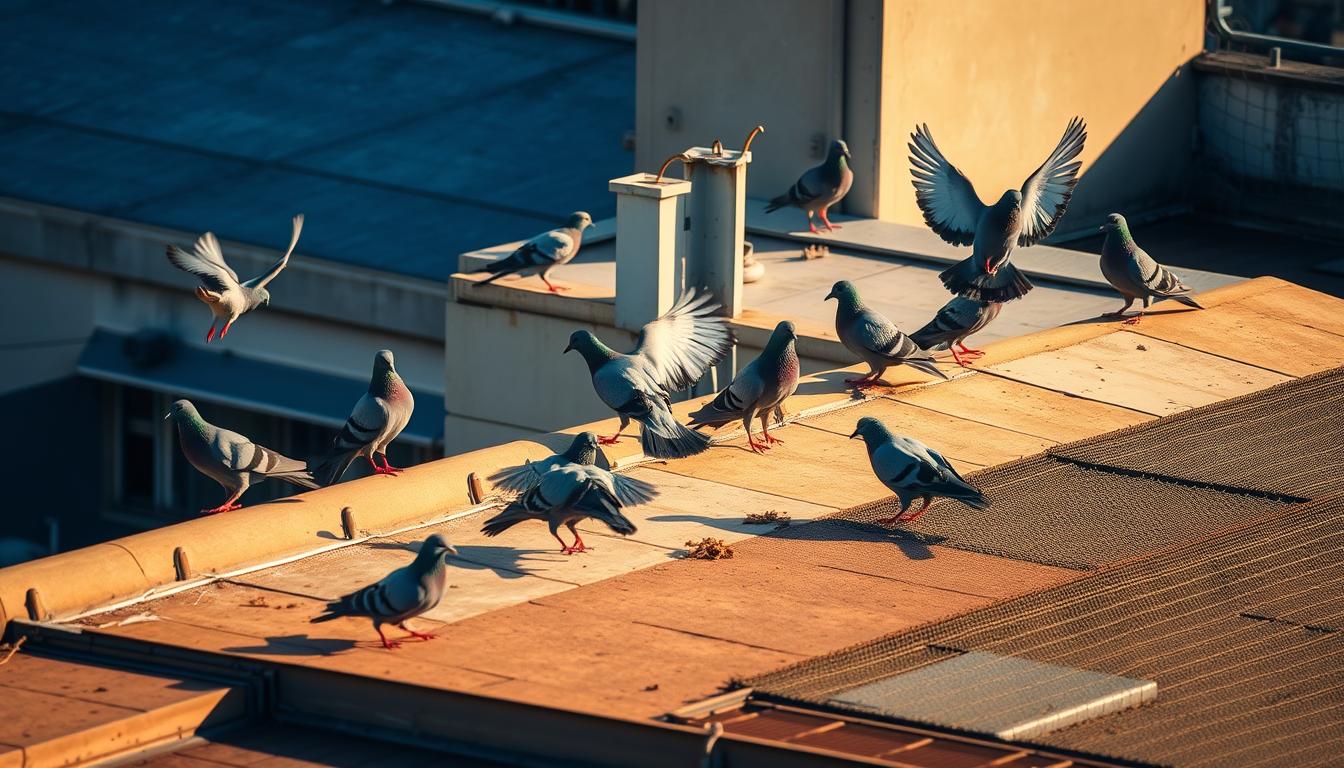 how to get rid of pigeons on roof